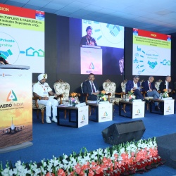 MD, ECHS addressing the Aero India Seminar held on 13th Feb,2023